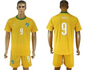 Wholesale Cheap Cote d\'lvoire #9 Tiote Home Soccer Country Jersey
