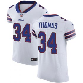 Wholesale Cheap Nike Bills #34 Thurman Thomas White Men\'s Stitched NFL Vapor Untouchable Elite Jersey