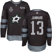 Wholesale Cheap Adidas Stars #13 Mattias Janmark Black 1917-2017 100th Anniversary 2020 Stanley Cup Final Stitched NHL Jersey