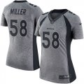Wholesale Cheap Nike Broncos #58 Von Miller Gray Women's Stitched NFL Limited Gridiron Gray Jersey