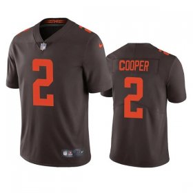 Wholesale Cheap Men\'s Cleveland Browns #2 Amari Cooper Brown Color Rush Vapor Untouchable Limited Stitched Jersey