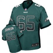 Wholesale Cheap Nike Eagles #65 Lane Johnson Midnight Green Team Color Men's Stitched NFL Elite Drift Fashion Jersey