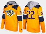Wholesale Cheap Predators #22 Kevin Fiala Yellow Name And Number Hoodie