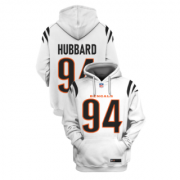 Wholesale Cheap Men's Cincinnati Bengals #94 Sam Hubbard White 2021 Pullover Hoodie