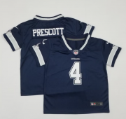 Wholesale Cheap Toddlers Dallas Cowboys #4 Dak Prescott Navy Blue 2021 Vapor Untouchable Stitched Nike Limited Jersey