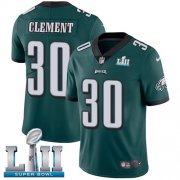 Wholesale Cheap Nike Eagles #30 Corey Clement Midnight Green Team Color Super Bowl LII Men's Stitched NFL Vapor Untouchable Limited Jersey