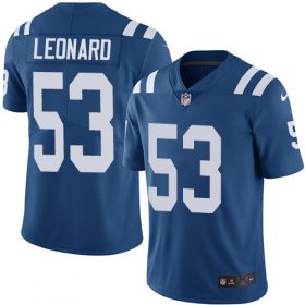 Wholesale Cheap Nike Colts #53 Darius Leonard Royal Blue Team Color Men\'s Stitched NFL Vapor Untouchable Limited Jersey