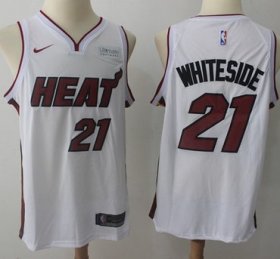 Wholesale Cheap Nike Miami Heat #21 Hassan Whiteside White NBA Swingman Association Edition Jersey