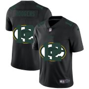 Wholesale Cheap Green Bay Packers #12 Aaron Rodgers Men's Nike Team Logo Dual Overlap Limited NFL Jersey Black