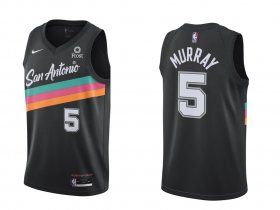 Wholesale Cheap San Antonio Spurs #5 Murray Men\'s Nike 2020 City Edition Swingman Jersey