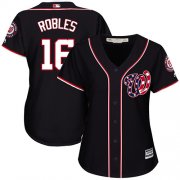 Wholesale Cheap Nationals #16 Victor Robles Navy Blue Alternate Women's Stitched MLB Jersey