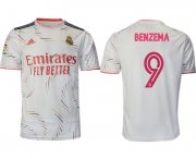 Wholesale Cheap Men 2021-2022 Club Real Madrid home aaa version white 9 Adidas Soccer Jersey