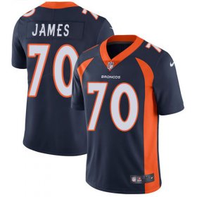 Wholesale Cheap Nike Broncos #70 Ja\'Wuan James Navy Blue Alternate Men\'s Stitched NFL Vapor Untouchable Limited Jersey