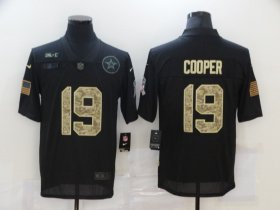 Wholesale Cheap Men\'s Dallas Cowboys #19 Amari Cooper Black Camo 2020 Salute To Service Stitched NFL Nike Limited Jersey