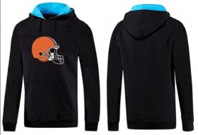 Wholesale Cheap Cleveland Browns Logo Pullover Hoodie Black & Blue