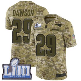 Wholesale Cheap Nike Patriots #29 Duke Dawson Camo Super Bowl LIII Bound Men\'s Stitched NFL Limited 2018 Salute To Service Jersey