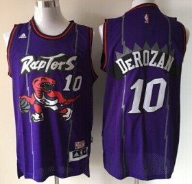 Wholesale Cheap Toronto Raptors #10 Demar DeRozan Hardwood Classic Purple Swingman Jersey
