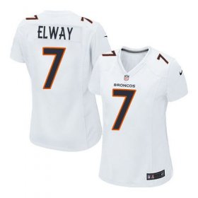 Wholesale Cheap Nike Broncos #7 John Elway White Women\'s Stitched NFL Game Event Jersey