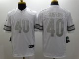 Wholesale Cheap Nike Bears #40 Gale Sayers White Men's Stitched NFL Limited Platinum Jersey