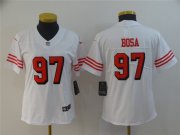 Women San Francisco 49ers #97 Nick Bosa White Vapor Untouchable Limited Jersey