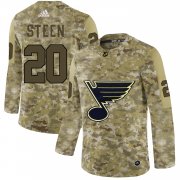 Wholesale Cheap Adidas Blues #20 Alexander Steen Camo Authentic Stitched NHL Jersey