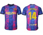 Wholesale Cheap Men 2021-2022 Club Barcelona blue training suit aaa version 14 Soccer Jerseys