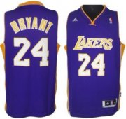 Wholesale Cheap Los Angeles Lakers #24 Kobe Bryant Revolution 30 Swingman Purple Jersey