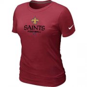 Wholesale Cheap Women's Nike New Orleans Saints Critical Victory NFL T-Shirt Red