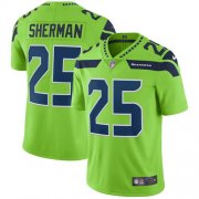 Wholesale Cheap Nike Seahawks #25 Richard Sherman Green Men's Stitched NFL Limited Rush Jersey