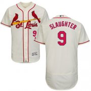 Wholesale Cheap Cardinals #9 Enos Slaughter Cream Flexbase Authentic Collection Stitched MLB Jersey