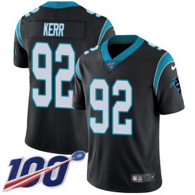 Wholesale Cheap Nike Panthers #92 Zach Kerr Black Team Color Youth Stitched NFL 100th Season Vapor Untouchable Limited Jersey