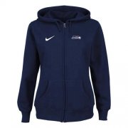 Wholesale Cheap Nike Seattle Seahawks Ladies Tailgater Full Zip Hoodie Blue