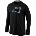Wholesale Cheap Nike Carolina Panthers Logo Long Sleeve T-Shirt Black