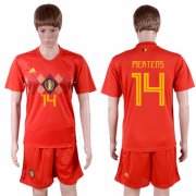 Wholesale Cheap Belgium #14 Mertens Red Soccer Country Jersey
