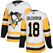 Wholesale Cheap Adidas Penguins #18 Alex Galchenyuk White Road Authentic Stitched NHL Jersey