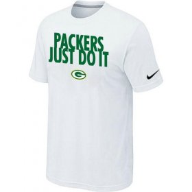 Wholesale Cheap Nike Green Bay Packers Just Do It White T-Shirt
