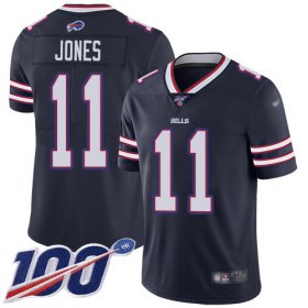 Wholesale Cheap Nike Bills #11 Zay Jones Navy Men\'s Stitched NFL Limited Inverted Legend 100th Season Jersey