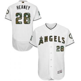 Wholesale Cheap Angels of Anaheim #28 Andrew Heaney White Flexbase Authentic Collection Memorial Day Stitched MLB Jersey