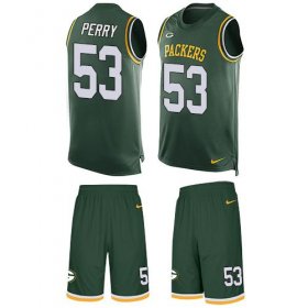 Wholesale Cheap Nike Packers #53 Nick Perry Green Team Color Men\'s Stitched NFL Limited Tank Top Suit Jersey