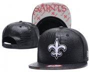 Wholesale Cheap NFL New Orleans Saints Team Logo Black Snapback Adjustable Hat GS56