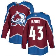 Wholesale Cheap Adidas Avalanche #43 Nazem Kadri Burgundy Home Authentic Stitched NHL Jersey