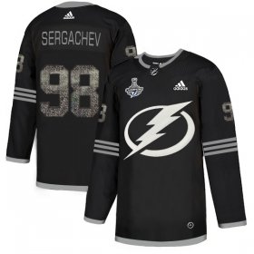Cheap Adidas Lightning #98 Mikhail Sergachev Black Authentic Classic 2020 Stanley Cup Champions Stitched NHL Jersey