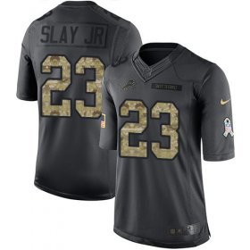 Wholesale Cheap Nike Lions #23 Darius Slay Jr Black Men\'s Stitched NFL Limited 2016 Salute To Service Jersey