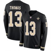 Wholesale Cheap Nike Saints #13 Michael Thomas Black Team Color Men's Stitched NFL Limited Therma Long Sleeve Jersey