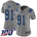 Wholesale Cheap Nike Colts #91 Sheldon Day Gray Women's Stitched NFL Limited Inverted Legend 100th Season Jersey