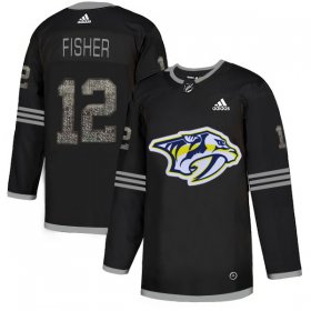 Wholesale Cheap Adidas Predators #12 Mike Fisher Black Authentic Classic Stitched NHL Jersey