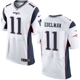 Wholesale Cheap Nike Patriots #11 Julian Edelman White Men\'s Stitched NFL New Elite Jersey