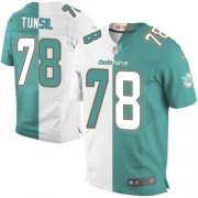 Wholesale Cheap Nike Dolphins #78 Laremy Tunsil Aqua Green/White Men's Stitched NFL Elite Split Jersey