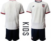 Wholesale Cheap Youth 2020-2021 Season National team United States home white Soccer Jersey