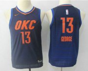 Cheap Youth Oklahoma City Thunder #13 Paul George Navy Blue 2017-2018 Nike Swingman Stitched NBA Jersey
